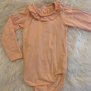 Peach Ruffle Bodysuit